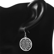 Celtic Knot Silver Earrings, Irish Jewelry, ep211