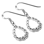 Celtic Drop Shape Silver Earrings, ep227