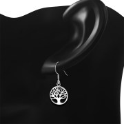 Small Tree of Life Silver Earrings, ep228