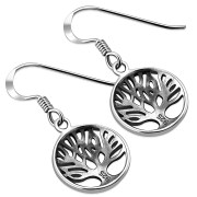 Small Tree of Life Silver Earrings, ep228
