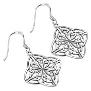 Sterling Silver Large Celtic Style Earrings, ep236