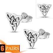 Celtic Trinity Knot Stud Silver Earrings, ep272