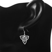 Trinity Knot Solid Silver Earrings, ep277