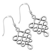 Celtic Knot Sterling Silver Earrings, ep329