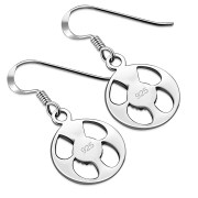 Scottish Thistle Sterling Silver Earrings - ep345