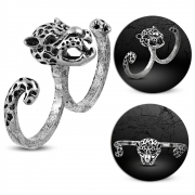 Fashion Tiger Two Finger Stretchable Double Knuckle Ring - FRA197