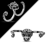 Fashion Tiger Two Finger Stretchable Double Knuckle Ring - FRA197