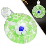 Fashion Boro Floral Implosion Lampwork Glass Bead Pendant - INP070