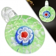 Fashion Boro Floral Implosion Lampwork Glass Bead Pendant - INP071