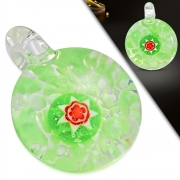 Fashion Boro Floral Implosion Lampwork Glass Bead Pendant - INP078