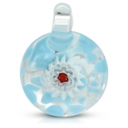 Fashion Boro Floral Implosion Lampwork Glass Bead Pendant - INP114