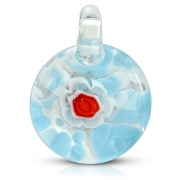Fashion Boro Floral Implosion Lampwork Glass Bead Pendant - INP115
