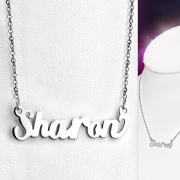 Stainless Steel Shanon Name Personalized Charm Chain Necklace - MPV146