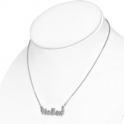 Stainless Steel Hellen Name Personalized Charm Chain Necklace - MPV157
