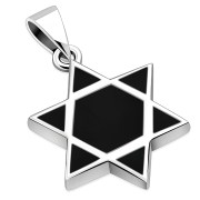 Black Onyx Star of David Mens Pendant, p19