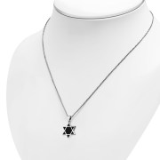 Black Onyx Star of David Mens Pendant, p19