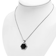 Love Heart Ethnic Silver Pendant, p696