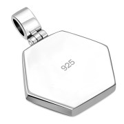 Love Heart Ethnic Silver Pendant, p696