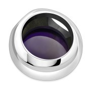 Amethyst Round Silver Pendant, p100