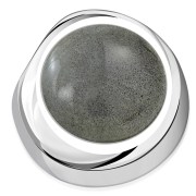 Labradorite Round Silver Pendant, p100