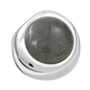 Labradorite Round Silver Pendant, p100