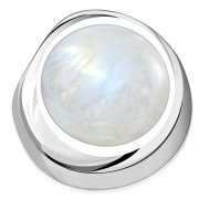 Rainbow Moonstone Round Silver Pendant, p100