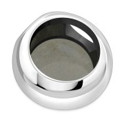 Rainbow Moonstone Round Silver Pendant, p100