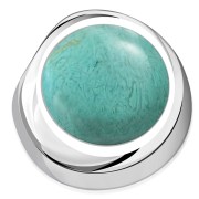 Turquoise Round Silver Pendant, p100