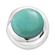 Turquoise Round Silver Pendant, p100