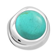 Turquoise Round Silver Pendant, p100