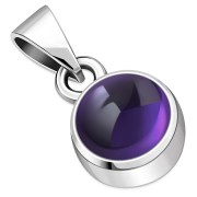 Amethyst Round Silver Pendant, p116