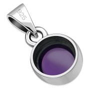 Amethyst Round Silver Pendant, p116