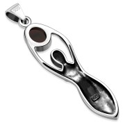 Garnet Goddess Silver Pendant, p283