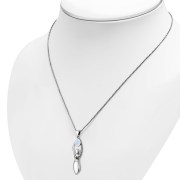 Rainbow Moonstone Goddess Silver Pendant, p283 