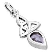 Amethyst Tiny Celtic Trinity Knot Pendant, p346