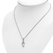 Clear CZ Tiny Celtic Trinity Knot Pendant, p346