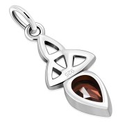 Garnet Tiny Celtic Trinity Knot Pendant, p346