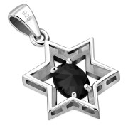 Black Onyx Star of David Pendant, p357