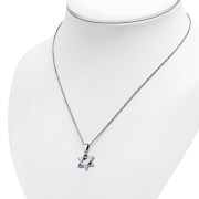 Tiny Star of David Silver Pendant MIX Color CZ, p377