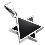 Black Onyx Star David Mens Pendant, p389