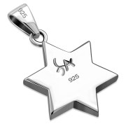 Black Onyx Star David Mens Pendant, p389