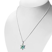 Abalone Star of David Pendant, p389