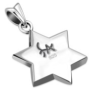 Black Onyx Star of David Mens Pendant, p392