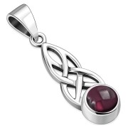 Celtic Knot Pendant w Garnet, p458