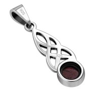 Celtic Knot Pendant w Garnet, p458