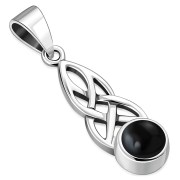 Celtic Knot Pendant w Black Onyx, p458