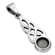 Celtic Pendant w Rainbow Moon Stone, p458