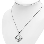 Mother of Pearl Celtic Sterling Silver Pendant, p477