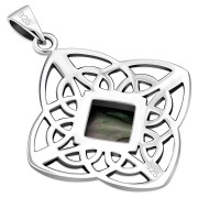 Abalone Shell Celtic Sterling Silver Pendant, p477