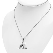 Celtic Silver Pendant set w/ Black Onyx P480OXC